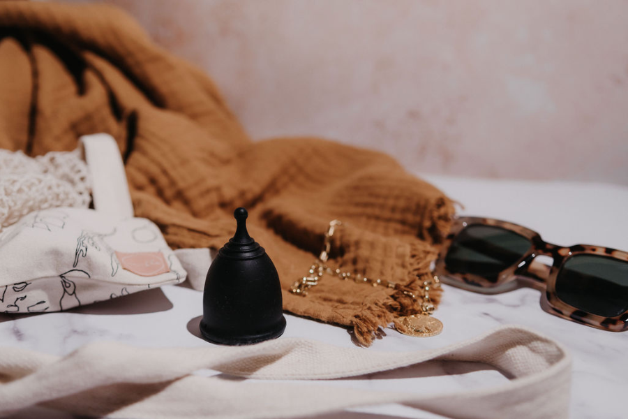 Sea + Flo Menstrual Cup with Sunglasses