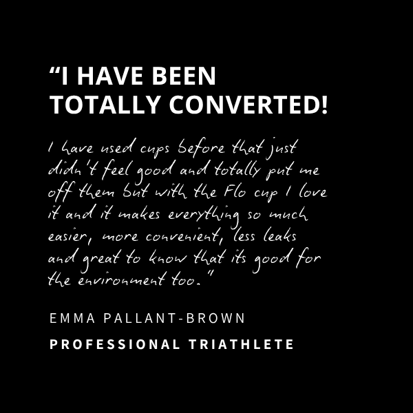 Emma Pallant-Browne professional triathlete feedback on her Sea + Flo menstrual cup